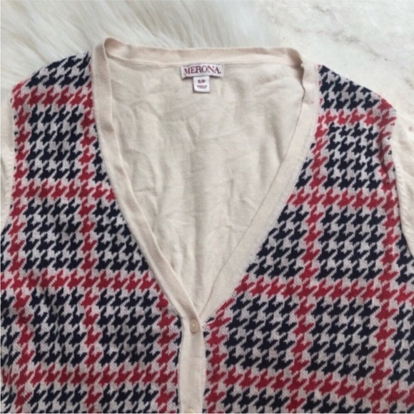 Merino Houndstooth Cardigan - Picture 4 of 5